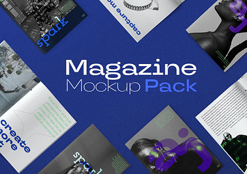 Trendy Magazine Cover Mockups