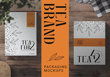 Tea Brand Packaging Mockups