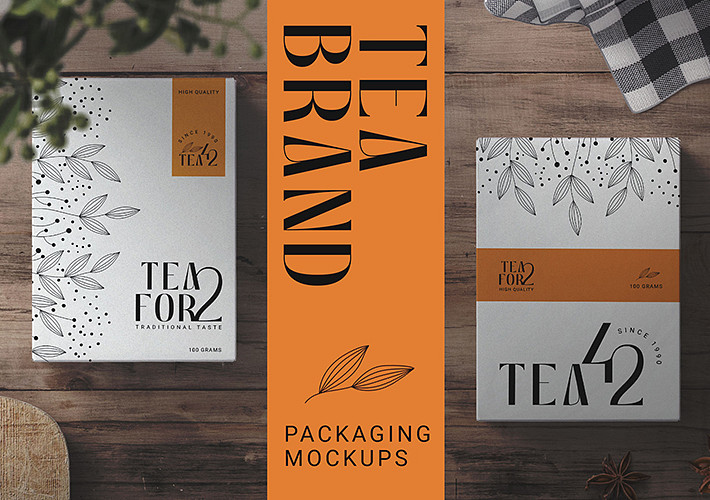 Tee Markenverpackungen Mockups
