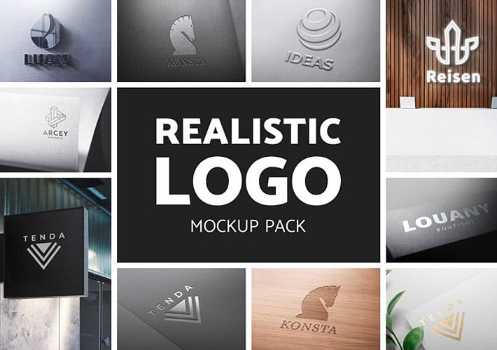 Realistic Logo Mockup Pack