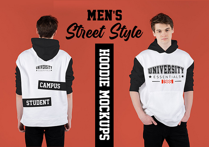 Men's Street Style Hoodie Mockups