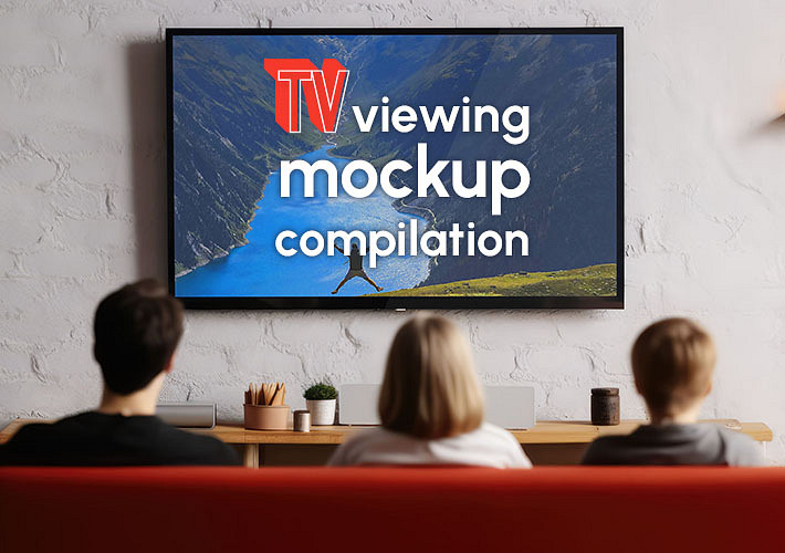 TV Viewing Mockup Compilation
