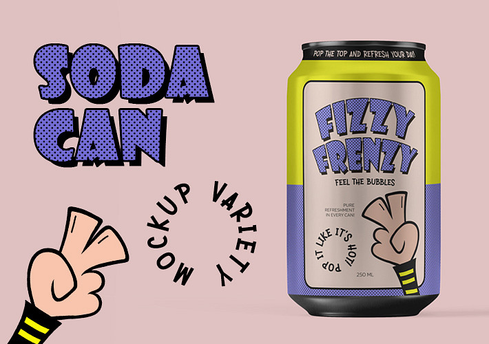 Soda Can Mockup Variety
