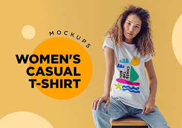 Women's Casual T-shirt Mockups