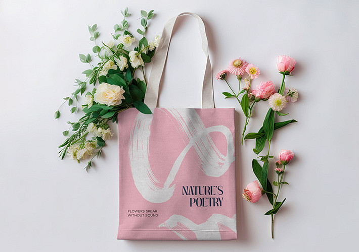 Tote Bags With Floral Elements