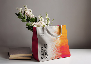 Tote Bags With Floral Elements