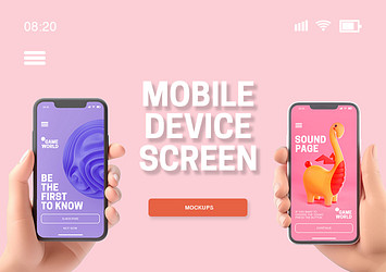 Mobile Device Screen Mockups