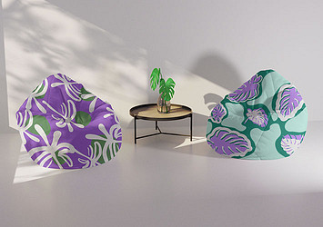 Vibrant Bean Bag Mockups