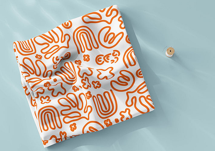 Folded Fabric Printing Mockups