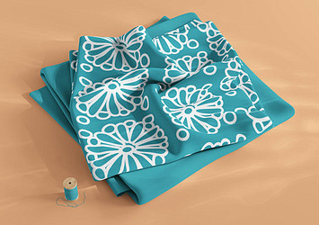 Folded Fabric Printing Mockups