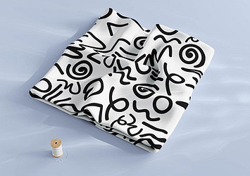 Folded Fabric Printing Mockups