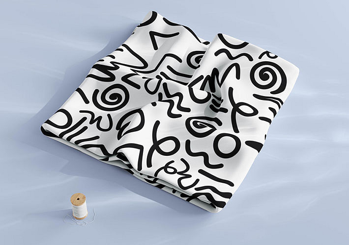 Folded Fabric Printing Mockups