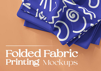 Folded Fabric Printing Mockups