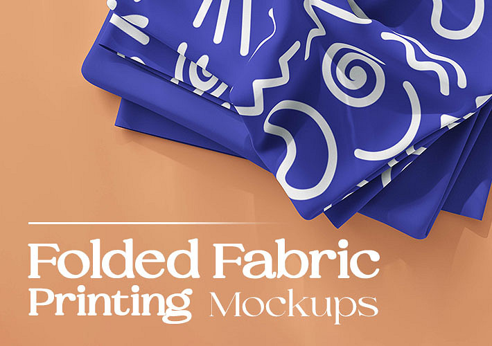 Folded Fabric Printing Mockups