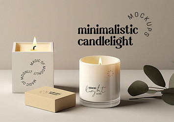 Minimalistic Candlelight Mockups