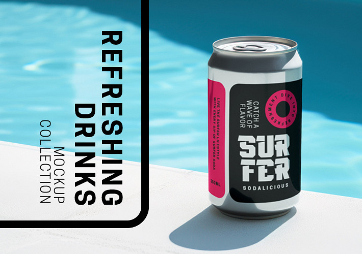 Refreshing Drinks Mockup Collection
