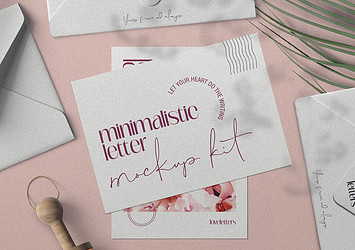 Minimalistic Letter Mockup Kit 
