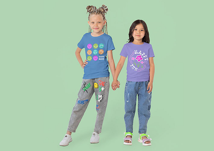 Adorable Kids' T-Shirt Mockups