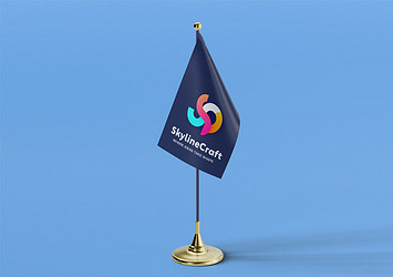 Mini Table Flag Mockups