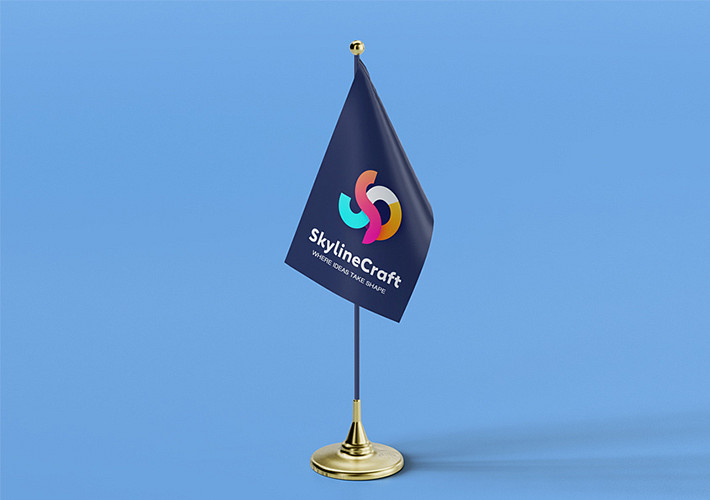 Mini Table Flag Mockups