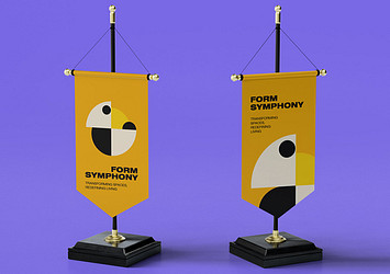 Mini Table Flag Mockups