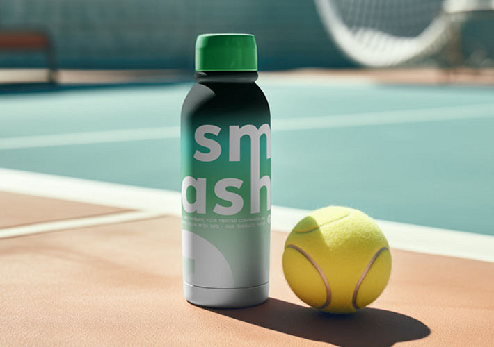 Tennis Court Thermos Mockup Collection