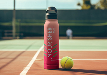 Tennis Court Thermos Mockup Collection