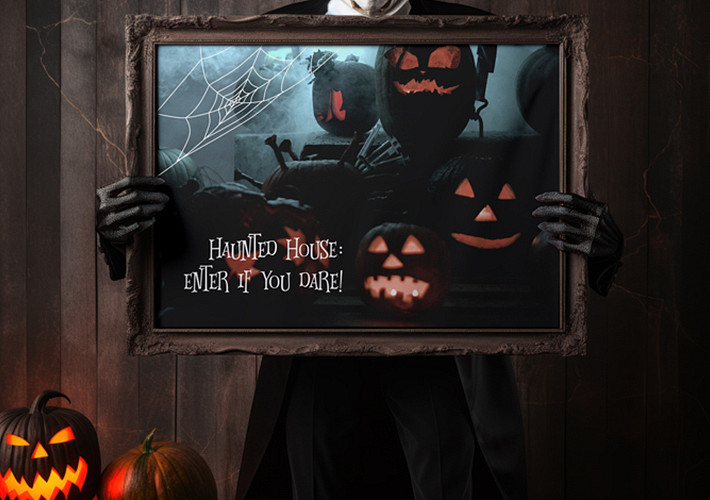 Spooky Halloween Frame Mockups