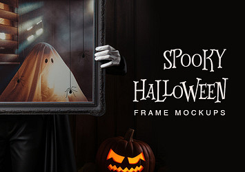 Spooky Halloween Frame Mockups