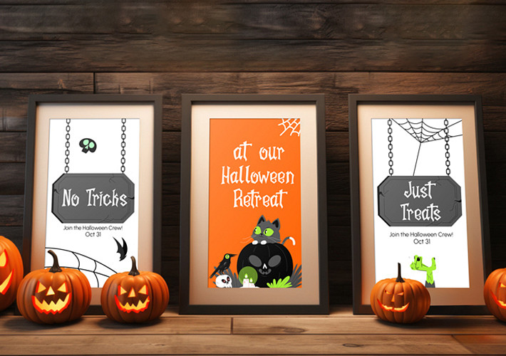 Halloween-Themed Frame Mockups