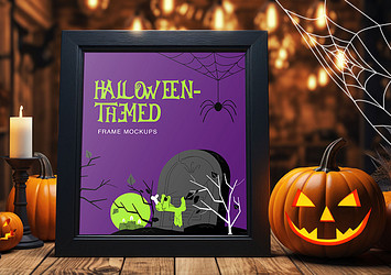 Halloween-Themed Frame Mockups