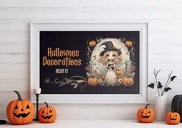 Halloween Decorations Mockup Kit