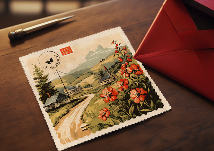 Postcard Panorama Mockup Pack