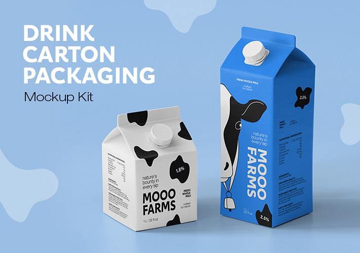 Drink Carton Packaging Mockup Kit