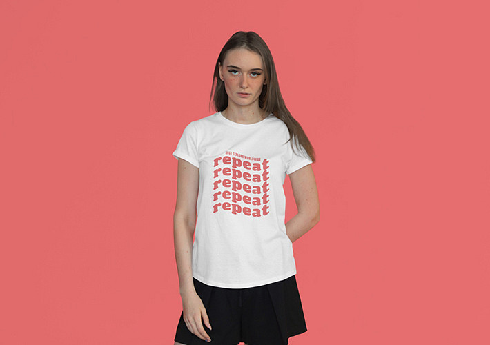 Minimalist Female Tee Mockups
