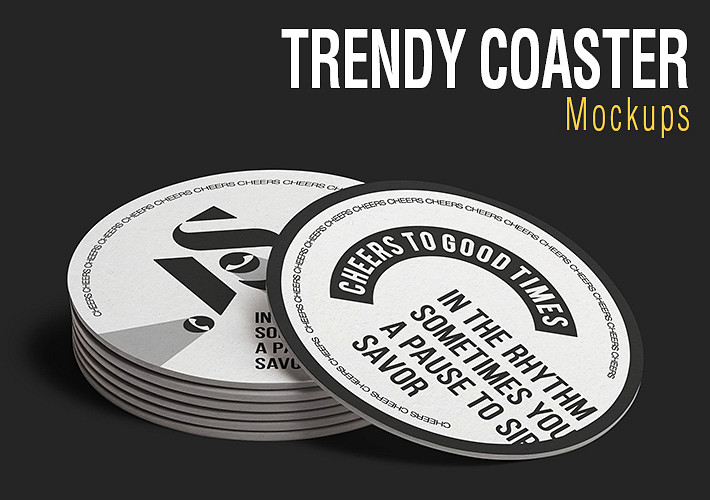 Trendy Coaster Mockups