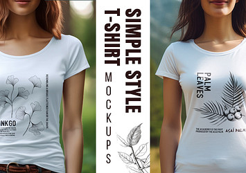 Simple Style T-shirt Mockups