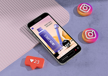 Instagram Emojis Mockup Kit 