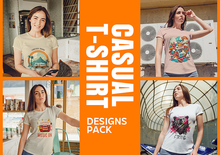 Casual T-Shirt Designs Pack