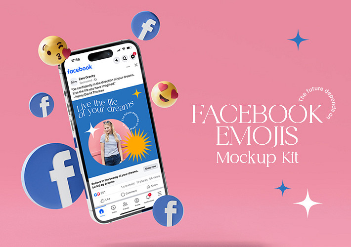 Facebook Emojis Mockup Kit