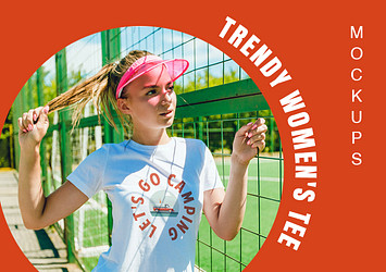 Trendy Women's Tee Mockups
