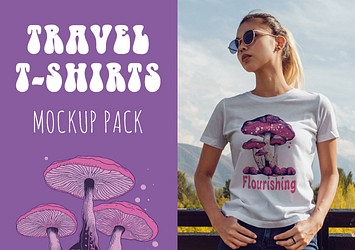 Travel T-Shirts Mockup Pack