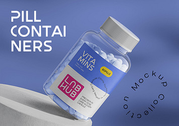 Pill Containers Mockup Collection
