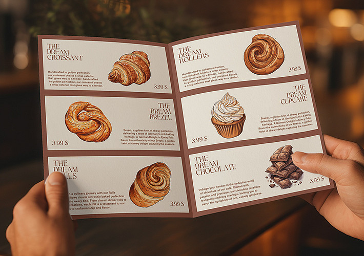 Food Establishment Menu Mockups