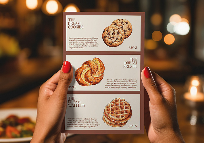 Food Establishment Menu Mockups