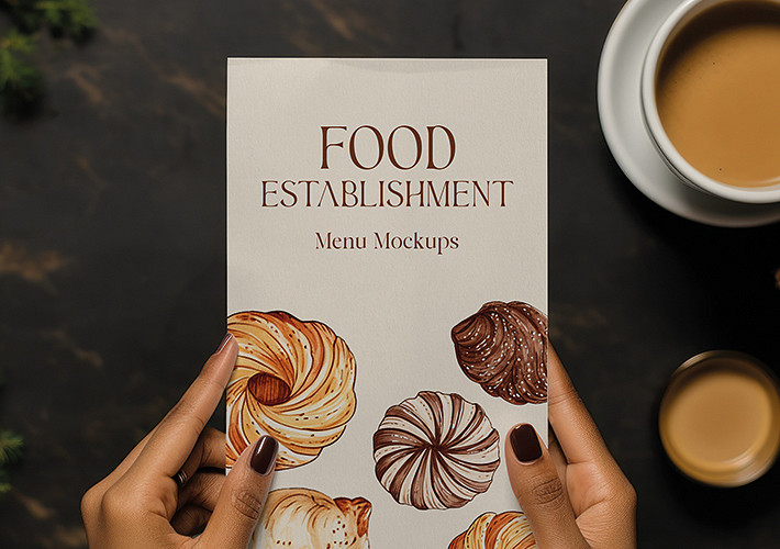 Food Establishment Menu Mockups