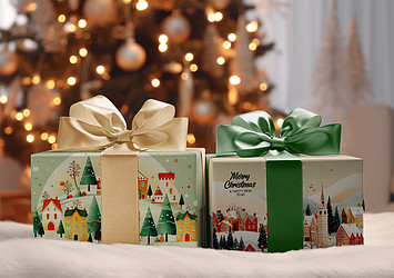 Festive Christmas Gift Mockups