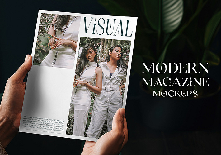 モダンな雑誌のモックアップ