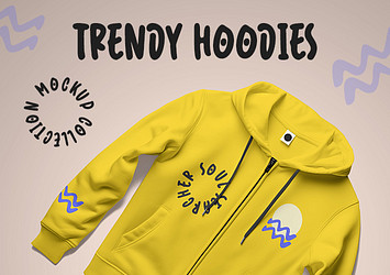 Trendy Hoodies Mockup Collection