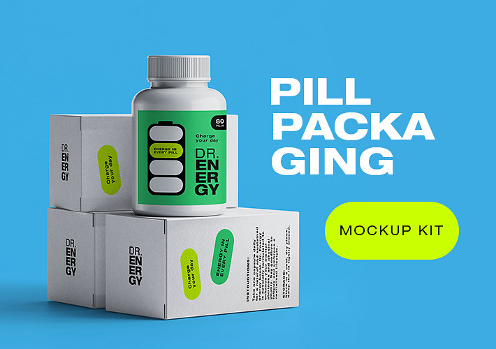Pill Packaging Mockup Kit